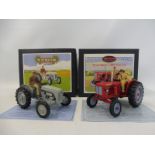 Britains Vintage Tractor Series - David Brown 900 and Ferguson TE20, both boxed in near mint