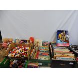 Seven boxes of toys, books, Lego etc.