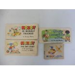 Four early Enid Blyton volumes, Noddy the Crybaby, Noddy is nearly tricked, Noddy and the big