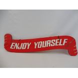 A good circa 1960s/1970s perspex original fairground hanging double sided sign, one side bearing the