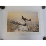 A Robert Taylor print titled 'Victory Salute' depicting a Spitfire Vb and a Hurricane of the RAF