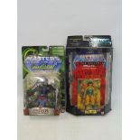 Two boxed and carded Masters of the Universe - Evil Lyn and Sky Strike Stratos.
