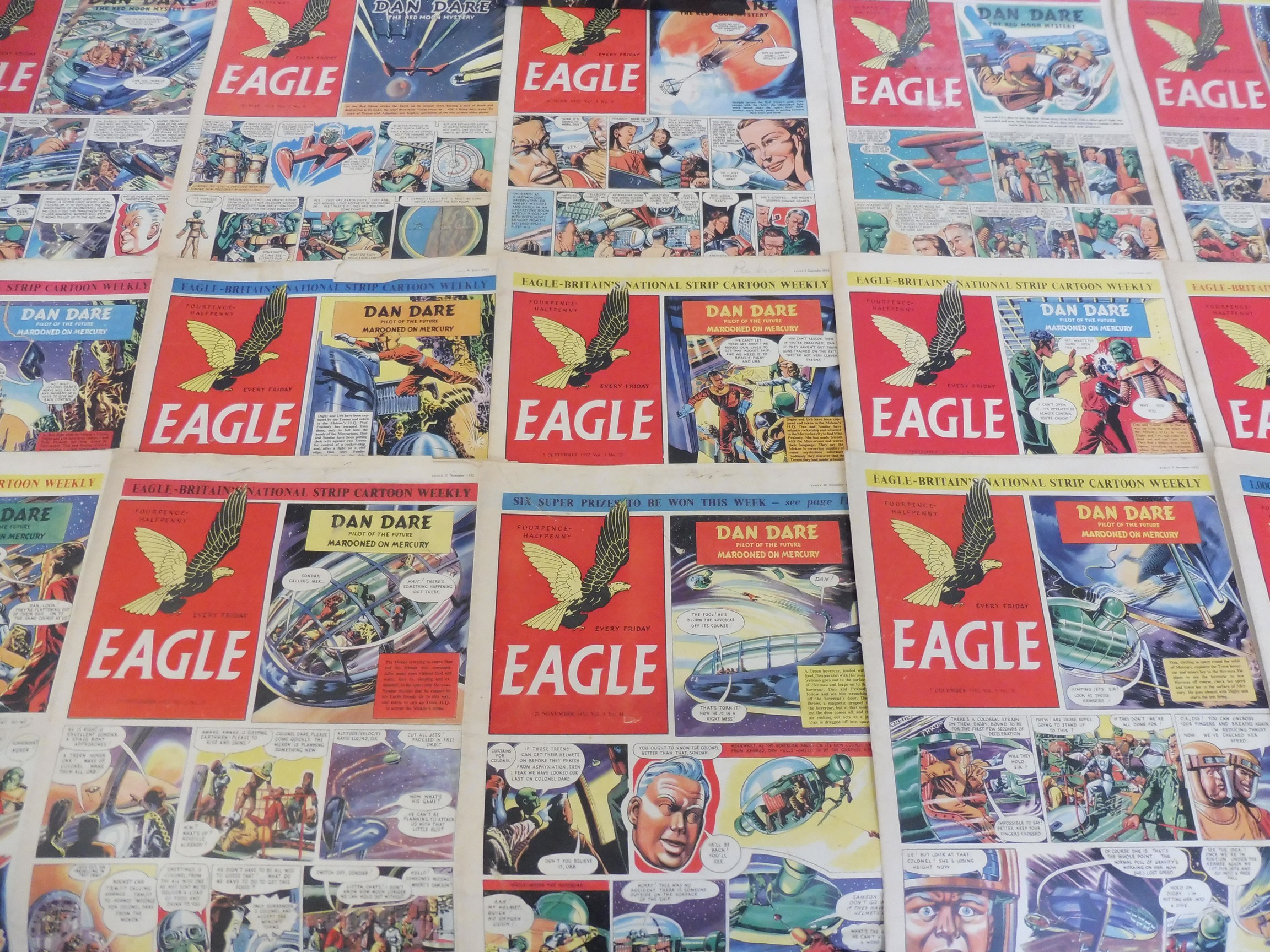 Approximately 120 Eagle comics from the 1950s and 1960s.