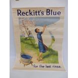 A large Reckitt's Blue 'For The Last Rinse' advertising poster circa 1930s, 32 x 41 3/4".