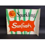 A 'Sparkling Sunfresh' double sided aluminium advertising sign, 16 x 13 1/2".