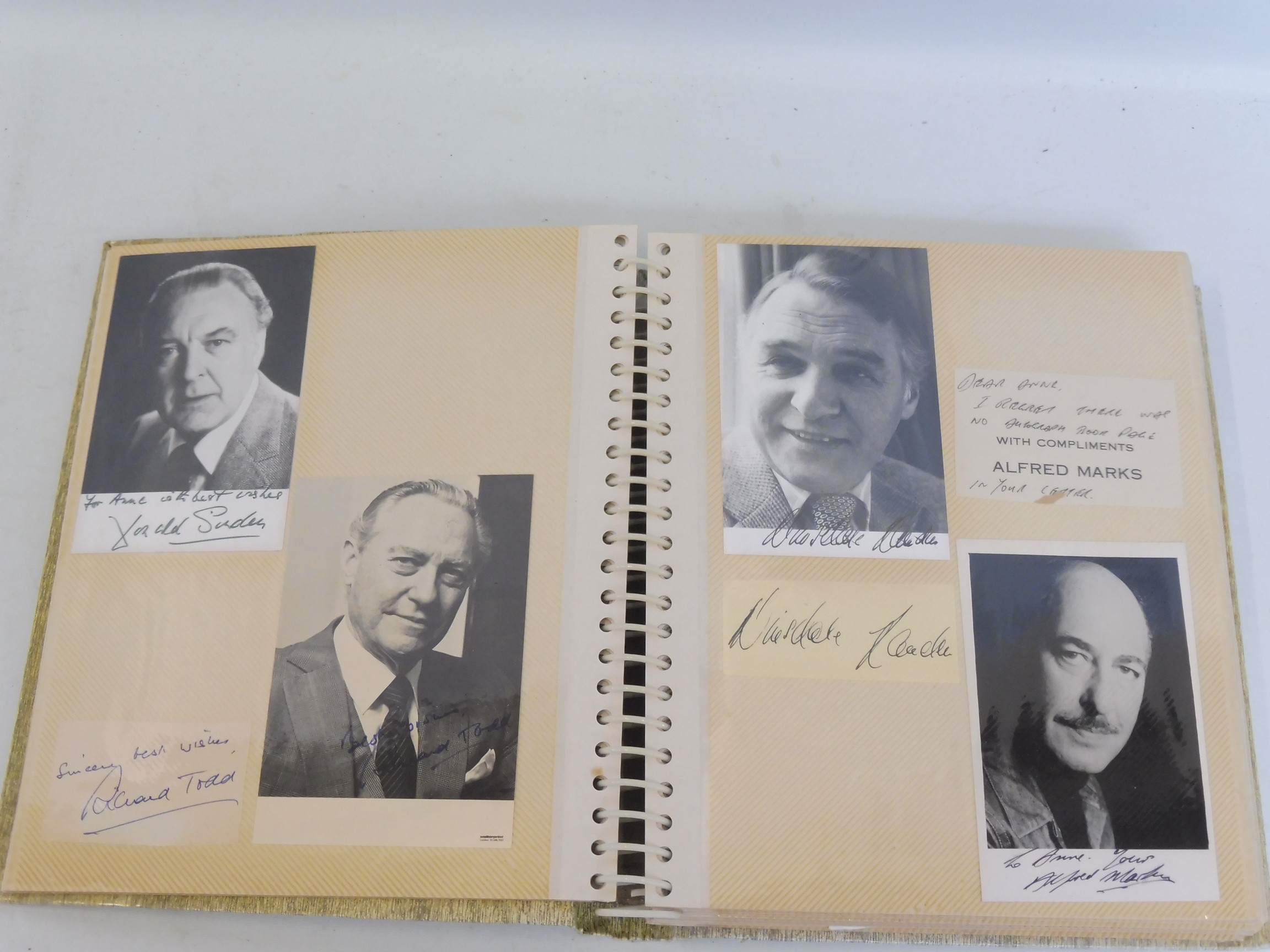 Two albums of autographs, mainly stars of screen and stage circa 1970s and 1980s, some multiple - Image 9 of 15