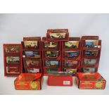 22 boxed Matchbox Models of Yesteryear, maroon boxes.