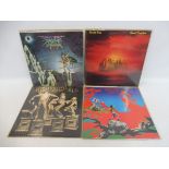 Four original Uriah Heep Vinyl LPs on the bronze label including Demons and Wizards, Sweet