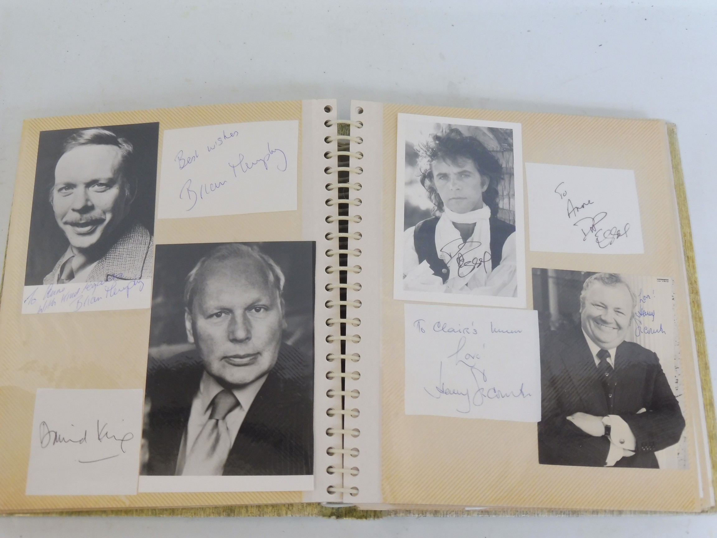 Two albums of autographs, mainly stars of screen and stage circa 1970s and 1980s, some multiple - Image 8 of 15