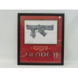 A Blade 2 limited edition (no.36/50) framed print of concept artwork of Wesley Snipe's gun with
