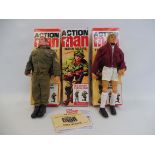 Action Man 40th Edition - three empty boxes and two figures wearing vintage uniforms.