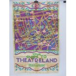 A London Underground 'Theatreland' railway poster of brightly coloured design, by The Dangerfield