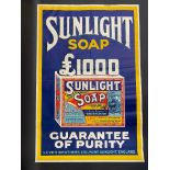 A Sunlight Soap pictorial packet advertising poster, 20 x 30".