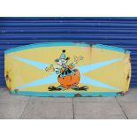 A fairground brightly coloured metal sign, 68 1/2 x 30".