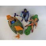 Masters of The Universe - two He-Man vehicles accompanied by a soft-headed Skeletor with weapons and