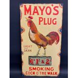 A contemporary oil on board advertising Mayo's Plug, 17 1/4 x 31 1/2".