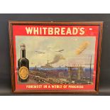 A rare Whitbread's India Pale Ale pictorial showcard depicting a scene incorporating many forms of