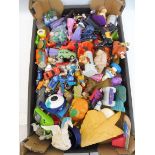 Various Disney action figures in playworn condition, a large box full.