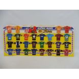 A Super Bowl NFL Team Shirts cardboard advertising display, 27 1/2 x 12 1/4".