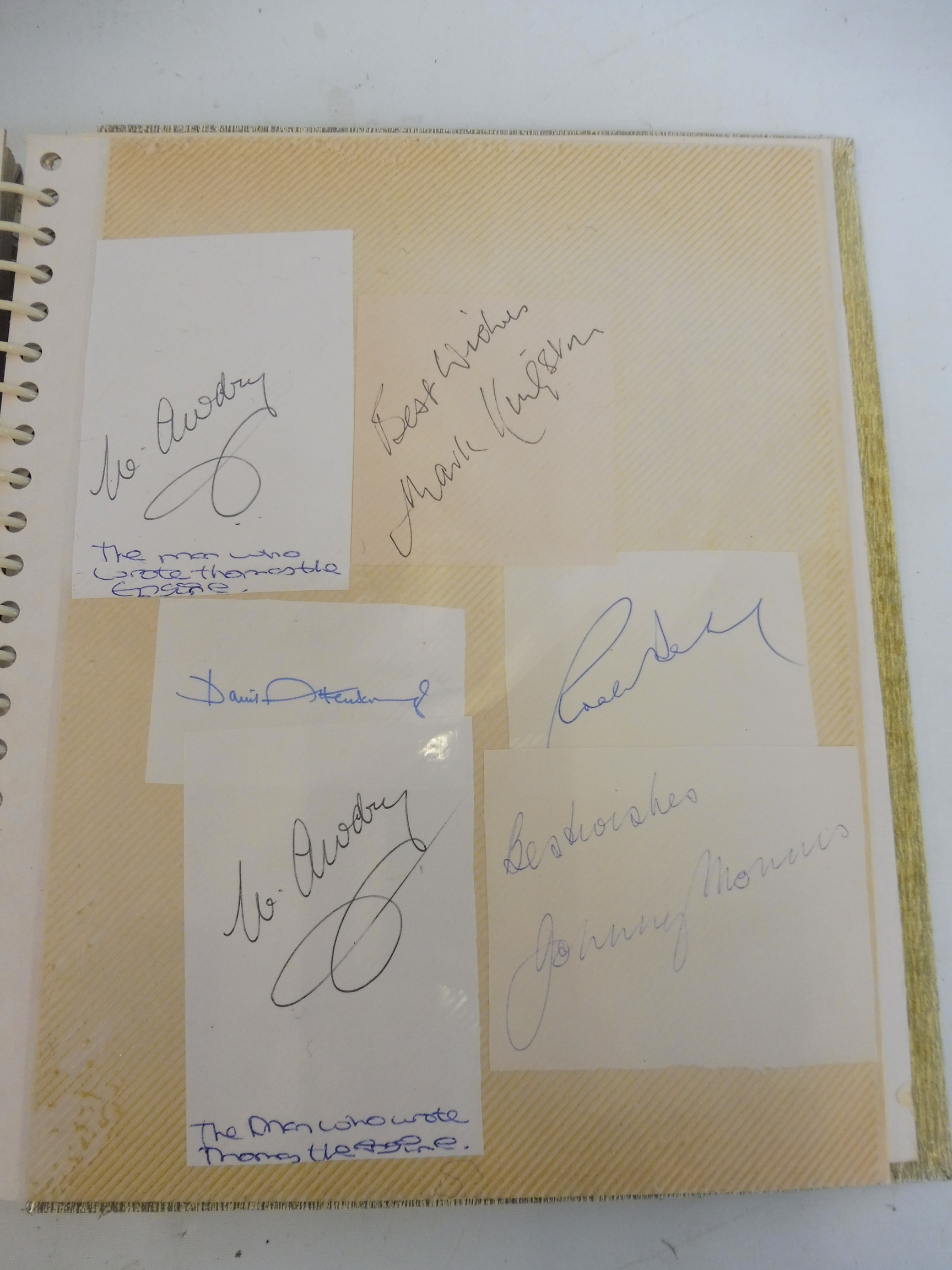 Two albums of autographs, mainly stars of screen and stage circa 1970s and 1980s, some multiple - Image 2 of 15