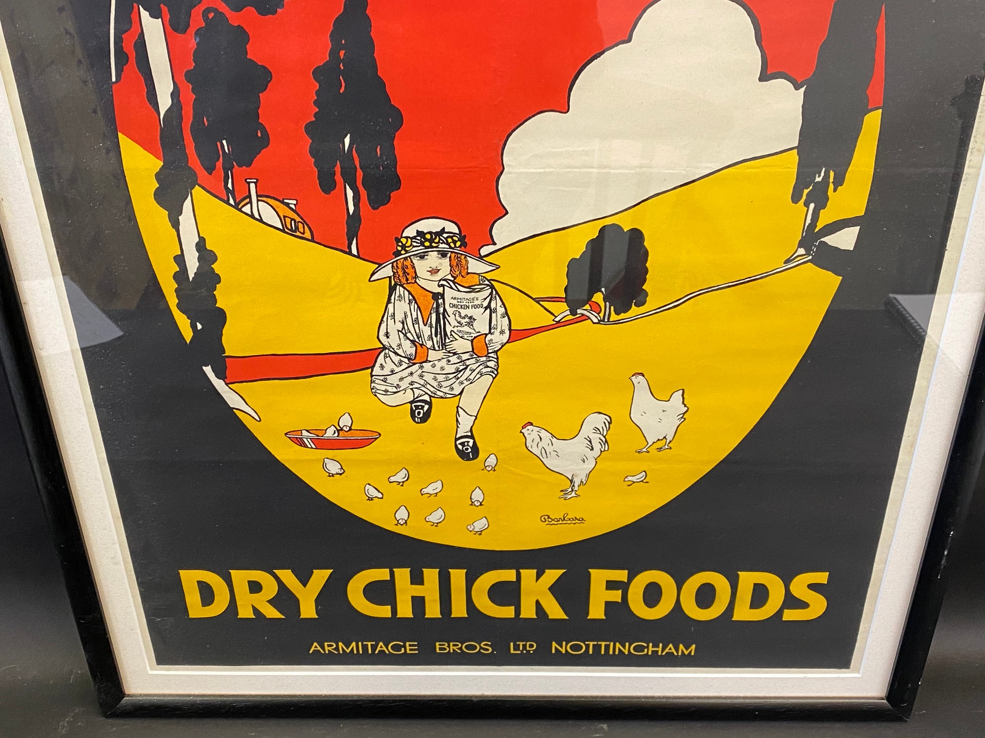 An Armintage's Dry Chick Foods pictorial poster with artwork by 'Barbara' depicting a young girl - Bild 2 aus 3