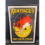 An Armintage's Dry Chick Foods pictorial poster with artwork by 'Barbara' depicting a young girl