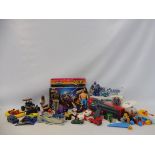 A range of 1980s and 1990s action figures including A Team, Micromachines and others.