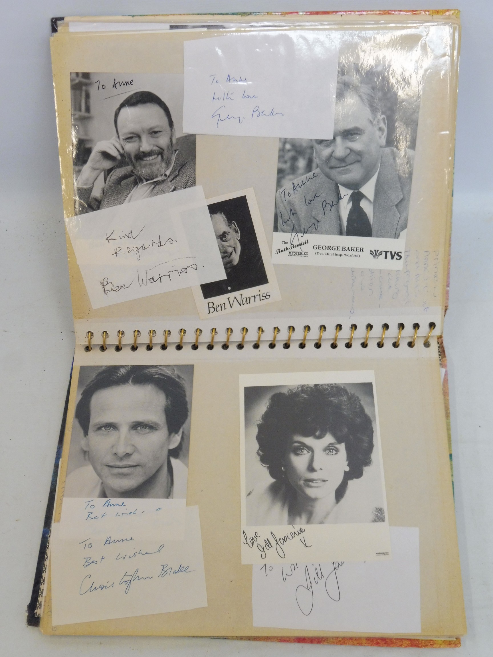 Two albums of autographs, mainly stars of screen and stage circa 1970s and 1980s, some multiple - Image 12 of 15