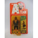 An original Gallob A-Team Mr T as B.A. Baracus carded action figure, card in overall excellent