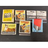 Seven books of matches, all with advertising, for Comet S cameras, Cunard and Aitken's Brewery.