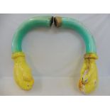 A possibly unique pair of carnival/fairground hands, made from hard resin, 36" long.