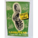 A Goodyear Tractor Tyres 'First Choice of Farmers' advertising poster, 22 x 35".