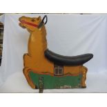 An original between the wars wooden carved and painted fairground horse from an ark fairground ride,