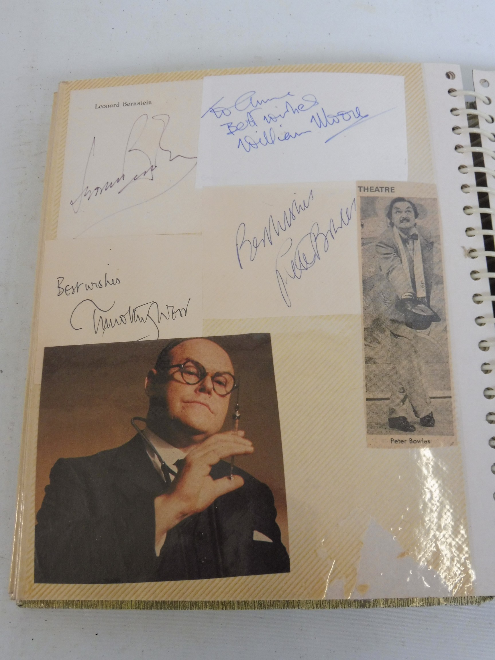 Two albums of autographs, mainly stars of screen and stage circa 1970s and 1980s, some multiple - Image 3 of 15