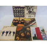 Seven original The Beatles LPs including a Revolver first press on Mono (G&L Ltd Printing), Please