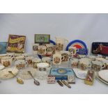 Two boxes of assorted commemorative ware including some items relating to Edward VIII.