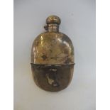 A silver spirit flask, Sheffield 1900.