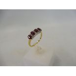 An 18ct gold and 1.12 diamond and ruby ring.