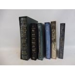 Six Folio Society novels, four still sealed in cellophane including A History of the Indians of