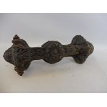 An Arts and Crafts cast iron door knocker stamped Kenrick & Sons 423.