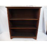 A good quality Edwardian mahogany open bookcase with adjustable shelves, 36" wide x 39" high x 15"