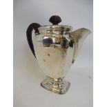 A silver coffee pot with stylish Art Deco bakelite handle and knob, Birmingham 1937.