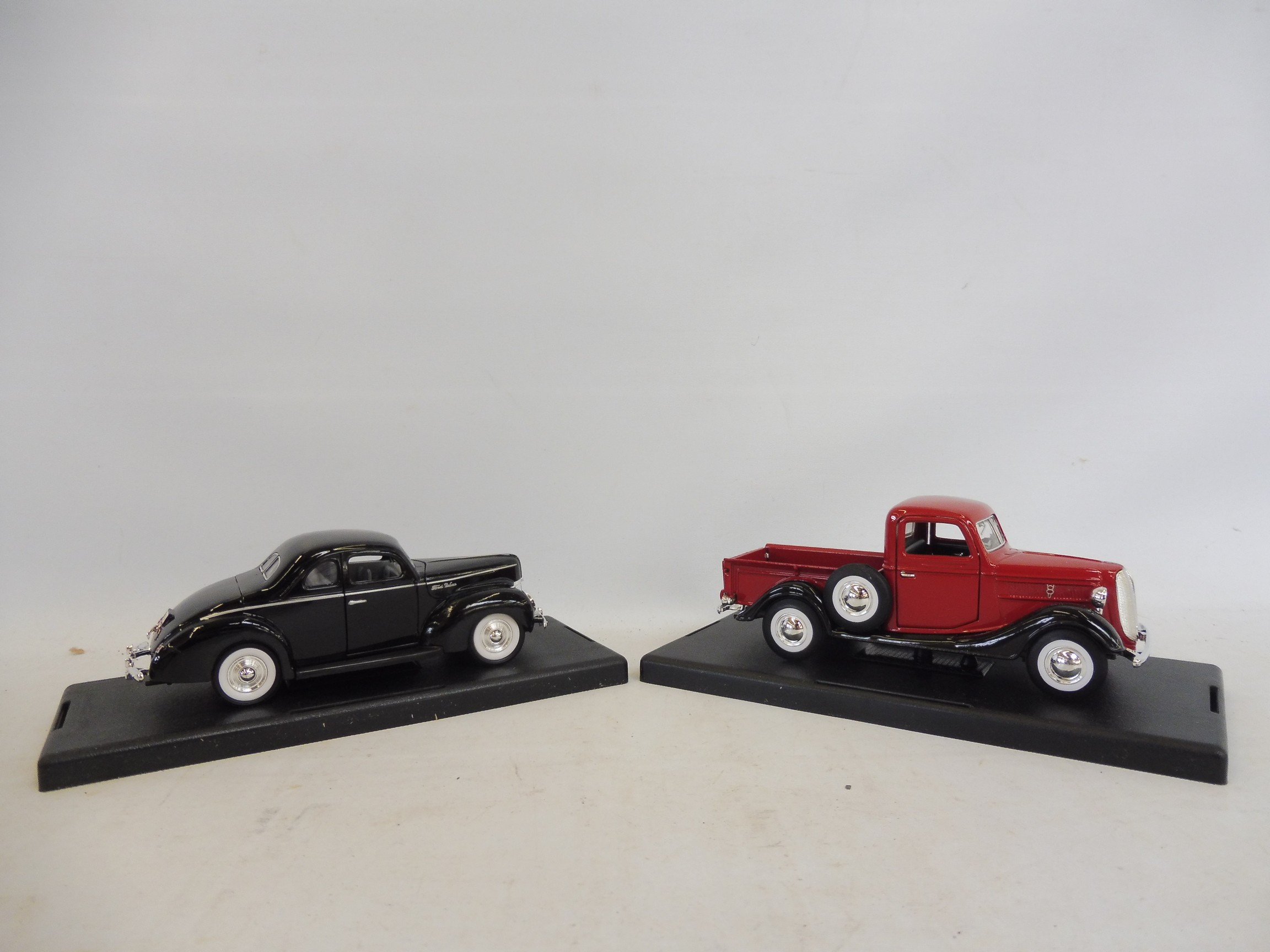 Two boxed die-cast models: a 1937 Ford pickup and a 1940 Ford Deluxe Coupe. - Image 2 of 2