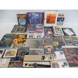 A box of Star Trek merchandise to include trade cards etc.
