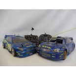 A Thunder Tiger TS4N 4WD Subaru Impreza plus a Maplin controller and a 4WD shaft driven Subaru