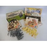 Four Airfix models including two boxed circa 1974 soldiers HO/OO scale and a boxed Cromwell tank 1/
