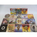 17 Iron Maiden or related 45s, all with covers, some picture discs.