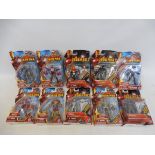 A box of carded Iron Man figures.