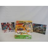 Four lego sets - Pharaoh's Quest, Harry Potter The Rise of Voldemort, The Avengers and Super