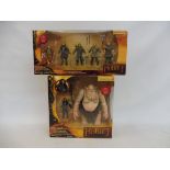 The Hobbit figure sets - Goblin King and Thorin Oaken Shield plus five boxed figures including Bilbo